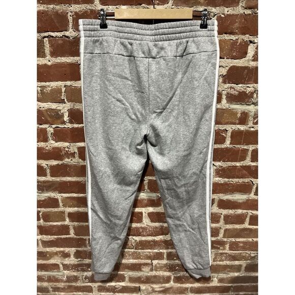 Women's adidas Essentials Size XL 3-Stripes Fleece Sweatpants CD2260 Gray/Black - Picture 3 of 4